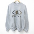 ラッセル 00s 長袖スウェット フットボール グレー XL | 古着