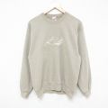 マートルビーチ 90s 長袖スウェット 刺繍 ベージュ M | 古着