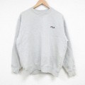 【50%OFF】L★古着 フィラ FILA 長袖 スウェット メンズ 00年代 00s ワンポイントロゴ クルーネック グレー 霜降り 25mar19 中古 スエット トレーナー トップス