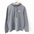 ナイキ 長袖スウェットパーカー ワンポイントロゴ グレー L | 古着