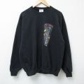 ジャージーズ 長袖スウェット WIDE OPEN ブラック XL | 古着