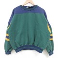00s ラグランスウェット マルチカラー ネイビー L | 古着