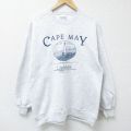 L★古着 長袖 スウェット メンズ 90年代 90s ケープメイ クルーネック USA製 薄グレー 霜降り 25apr05 中古 スエット トレーナー トップス