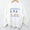80s 長袖スウェット アヒル ホワイト L | 古着