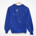 S★古着 ヘルスニット 長袖 スウェット メンズ 80年代 80s ニューヨーク ラグラン クルーネック USA製 青 ブルー 25apr08 中古 スエット トレーナー トップス