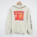S★古着 長袖 スウェット パーカー メンズ 00年代 00s ジャンミシェルバスキア ベージュ カーキ 25apr10 中古 スエット トレーナー トップス