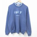 00s 長袖スウェット CRAZY ネイビー XL | 古着