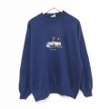 ヘインズ 90s 長袖スウェット ラグビー刺繍 ネイビー XL | 古着