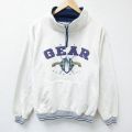 ギア 00s 長袖スウェット モックネック ホワイト L | 古着