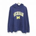 ミシガン 長袖パーカー ネイビー XL | 古着