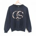 M★古着 オベイ OBEY 長袖 スウェット メンズ OG クルーネック 黒 ブラック 25may23 中古 スエット トレーナー トップス