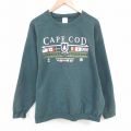 XL★古着 長袖 スウェット メンズ 00年代 00s ケープコッド 大きいサイズ クルーネック 緑 グリーン 25may23 中古 スエット トレーナー トップス