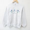 M★古着 Crazy Shirts 長袖 スウェット メンズ 90年代 90s ゴルフ ダンディエゴ 刺繍 クルーネック USA製 薄グレー 霜降り 25may22 中古 スエット トレーナー トップス