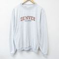 XL★古着 長袖 トップス メンズ 00年代 00s デンバー コロラド クルーネック 薄グレー 霜降り 25may22 中古 スエット トレーナー