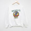 ヘルスニット 80s 長袖スウェット エンブレム ホワイト L | 古着
