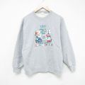 90s 長袖スウェット 人形 グレー M | 古着