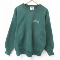 XL★古着 リー Lee 長袖 スウェット メンズ ケープコッド クルーネック USA製 濃緑 グリーン 25may29 中古 スエット トレーナー トップス