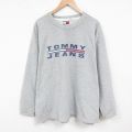 トミーヒルフィガー 90s 長袖スウェット ビッグロゴ グレー XL | 古着
