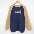 XL★古着 リーボック REEBOK 長袖 スウェット メンズ 00年代 00s NFL セントルイスラムズ ツートンカラー ラグラン 大きいサイズ クルーネック 紺他 ネイビー アメフト スーパーボウル 25jun04 中古 スエット トレーナー トップス