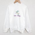 L★古着 長袖 スウェット メンズ 00年代 00s サンディエゴ 刺繍 クルーネック 白 ホワイト 25jun03 中古 スエット トレーナー トップス