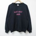 L★古着 長袖 スウェット メンズ 00年代 00s BeST クルーネック 黒 ブラック 25may30 中古 スエット トレーナー トップス