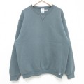 L★古着 ラッセル 長袖 スウェット メンズ 00年代 00s 無地 クルーネック 薄緑 グリーン 【spe】 25may31 中古 スエット トレーナー トップス