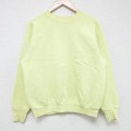 L★古着 フルーツオブザルーム 長袖 スウェット メンズ 90年代 90s ラグラン クルーネック USA製 薄黄 イエロー 25may31 中古 スエット トレーナー トップス