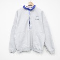 XL★古着 Wear Guard 長袖 スウェット メンズ 00年代 00s ANGB 襟付き 薄グレー 霜降り 25oct02 中古 スエット トレーナー トップス