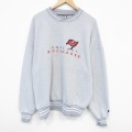 XL★古着 ラッセル 長袖 スウェット メンズ 90年代 90s NFL タンパベイバッカニアーズ 刺繍 大きいサイズ クルーネック USA製 グレー 霜降り アメフト スーパーボウル 【spe】 25oct02 中古 スエット トレーナー トップス