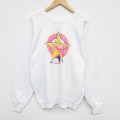 L★古着 フルーツオブザルーム 長袖 スウェット メンズ 90年代 90s スイミング ラグラン クルーネック USA製 白 ホワイト 25oct02 中古 スエット トレーナー トップス