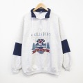 XL★古着 長袖 ハーフジップ スウェット メンズ 90年代 90s テネシー 大きいサイズ 襟付き USA製 薄グレー 霜降り 25oct04 中古 スエット トレーナー トップス
