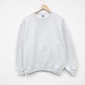 L★古着 ラッセル 長袖 スウェット メンズ 90年代 90s 無地 クルーネック USA製 薄グレー 霜降り 25oct04 中古 スエット トレーナー トップス