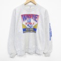 L★古着 ジャージーズ 長袖 スウェット メンズ 90年代 90s WAYNE クルーネック USA製 グレー 霜降り 25oct07 中古 スエット トレーナー トップス