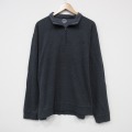 XL★古着 ラルフローレン Ralph Lauren 長袖 ブランド ハーフジップ トップス メンズ 大きいサイズ 濃グレー 霜降り 【spe】 25oct30 中古 スエット トレーナー