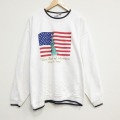 00s 長袖スウェット 星条旗 ホワイト XL | 古着