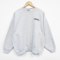 XL★古着 リー Lee 長袖 スウェット メンズ 00年代 00s Bolse 大きいサイズ クルーネック 薄グレー 霜降り 25oct09 中古 スエット トレーナー トップス