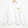 XL★古着 フルーツオブザルーム 長袖 スウェット メンズ 90年代 90s JR クルーネック USA製 白 ホワイト 25oct29 中古 スエット トレーナー トップス