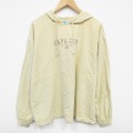 【20%OFF】XL★古着 WEK 長袖 トップス パーカー メンズ 90年代 90s ケープコッド コットン USA製 薄黄 イエロー 25nov05 中古 スエット トレーナー