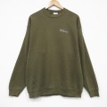 XL★古着 ウィルソン 長袖 スウェット メンズ 90年代 90s ワンポイントロゴ クルーネック USA製 薄こげ茶 25nov13