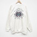 XL★古着 長袖 スウェット メンズ 90年代 90s フィッシング ルアー 大きいサイズ クルーネック USA製 白【spe】 25nov13