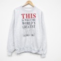 XL★古着 長袖 スウェット メンズ 00年代 00s メッセージ 大きいサイズ クルーネック 薄グレー 霜降り 25nov13