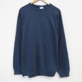 XL★古着 ウィルソン 長袖 スウェット メンズ 00年代 00s 無地 大きいサイズ クルーネック 紺 霜降り 25nov12