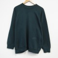 XL★古着 フルーツオブザルーム 長袖 スウェット メンズ 90年代 90s 無地 大きいサイズ クルーネック USA製 緑 25nov12