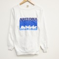 M★古着 TULTEX 長袖 スウェット メンズ 80年代 80s アリゾナ クルーネック USA製 白 25nov12