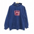 XL★古着 ヘインズ 長袖 スウェット パーカー メンズ 00年代 00s ライフガード 紺 25nov14