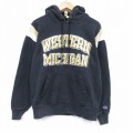 M★古着 チャンピオン champion 長袖 スウェット パーカー メンズ 00年代 00s ウエスタン ミシガン 黒他 25nov15