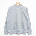 XL★古着 フルーツオブザルーム 長袖 スウェット メンズ 00年代 00s 無地 ラグラン クルーネック グレー 霜降り 25nov15