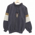 L★古着 TODAYS NEWS 長袖 スウェット メンズ 90年代 90s WORLD モックネック ハイネック 黒 25nov17