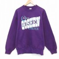 フルーツオブザルーム 90s 長袖スウェット GOSHEN パープル XL | 古着