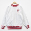 XL★古着 長袖 スウェット メンズ 90年代 90s 騎士 クルーネック USA製 薄グレー 霜降り 25nov18